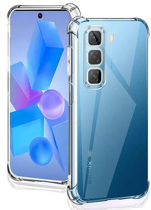 Чехол fiji proof для infinix hot 50 (x6882) прозрачный бампер с усиленными бортами transparent