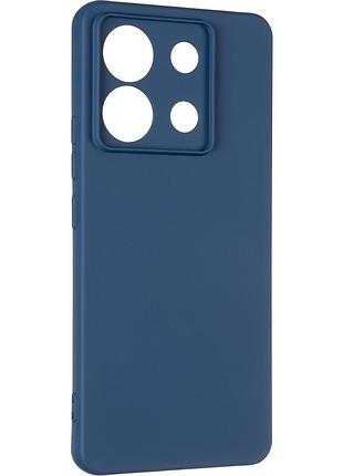 Чехол fiji full soft premium для xiaomi redmi note 13 противоударный бампер с микрофиброй dark blue