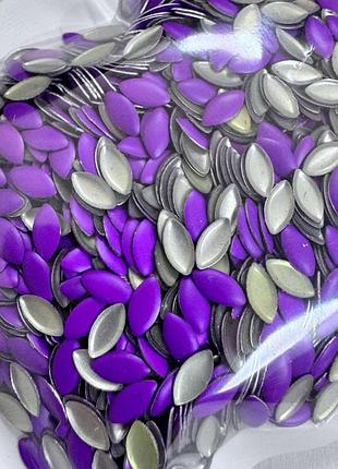 Металостразы разных цветов, форма лодочка 3x6mm (уп 2 г ~200 шт) neon purple