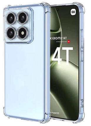 Чехол fiji proof для xiaomi 14t прозрачный бампер с усиленными бортами transparent