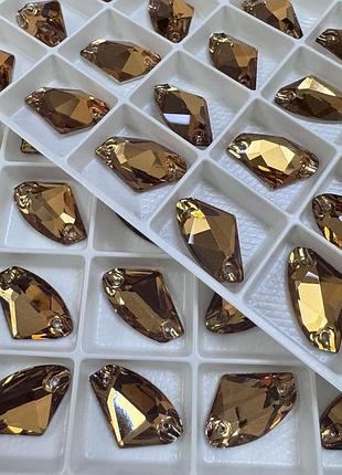 Пришивные топорики, стекло lux, 12x19мм, цвет lt smoked topaz, 1шт