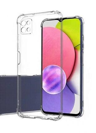 Чехол fiji proof для samsung galaxy a03 (a035) бампер с усиленными бортами transparent
