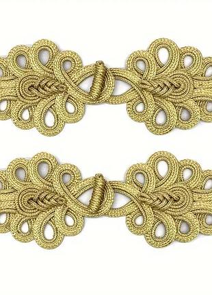 Ажурная застежка (китайский узел) 20х6см, цвет gold, 1 шт