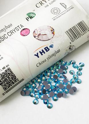 Стрази yhb lux, колір aquamarine ab, hf, ss16 (3,8-4мм) опт (~1440 шт)
