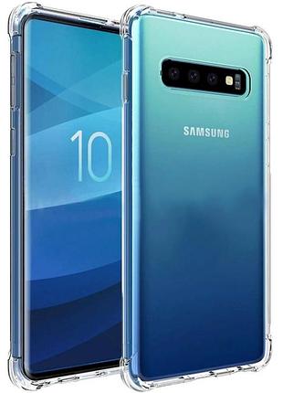 Чехол fiji proof для samsung galaxy s10 (g973) бампер с усиленными бортами transparent