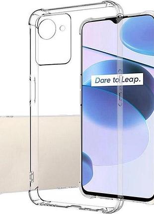 Чохол fiji proof для realme narzo 50i prime (rmx3506) бампер з посиленими бортами transparent