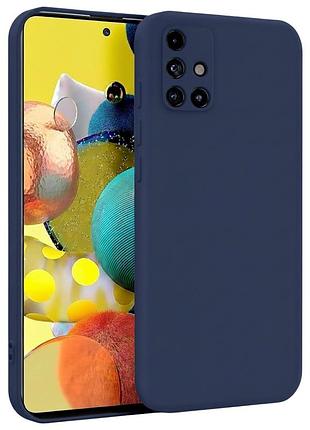 Чохол fiji full soft premium для samsung galaxy a51 (a515) силікон бампер dark blue