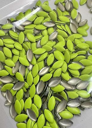 Металостразы разных цветов, форма лодочка 3x6mm (уп 2 г ~200 шт) neon yellow