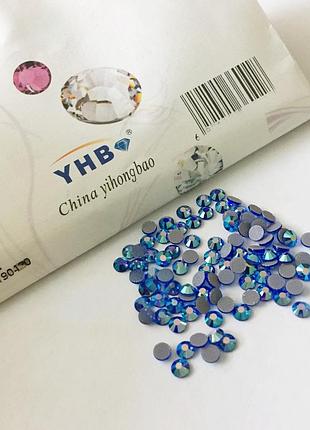 Стрази yhb lux, колір sapphire ab, hf, ss16 (3,8-4мм) опт (~1440 шт)