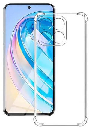 Чехол fiji proof для honor x8c прозрачный бампер с усиленными бортами transparent