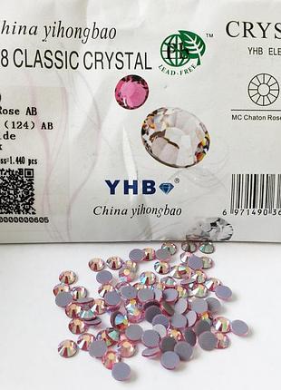 Стрази yhb lux, колір lt rose ab, hf, ss20 (4,6-4,8 мм) опт (~1440 шт)