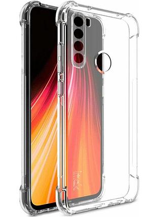 Чохол fiji proof для xiaomi redmi note 8 (2021) бампер з посиленими бортамиtransparent