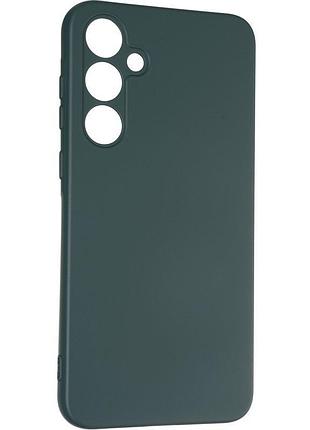 Чехол fiji full soft premium для samsung galaxy a35 5g (a356) противоударный бампер с микрофиброй dark green
