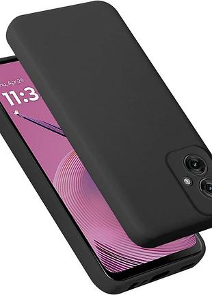 Чохол fiji full soft premium для motorola g55 протиударний бампер з мікрофіброю black