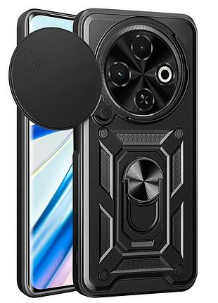 Чохол fiji camera defence для tecno spark 30c (kl5n) бампер із захистом камери та підставкою black