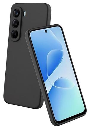 Чехол fiji full soft premium для infinix hot 60 pro plus (x6886) противоударный бампер с микрофиброй black