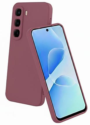Чохол fiji full soft premium для infinix hot 60 pro plus (x6886) протиударний бампер з мікрофіброю bordo