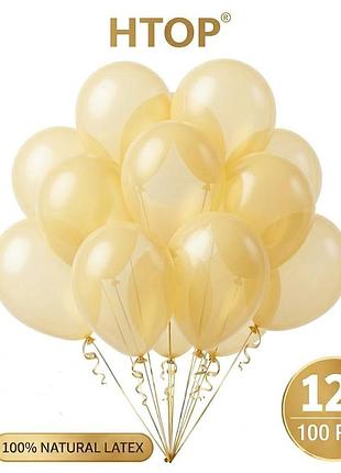 Надувные воздушные шары htop 100 шт party balloons 30см товары для оформления дня рождения праздничная атрибутика бежевый