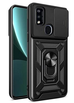 Чохол fiji camera defence для zte blade a51 бампер із захистом камери та підставкою black