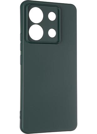 Чехол fiji full soft premium для poco x6 5g противоударный бампер с микрофиброй dark green