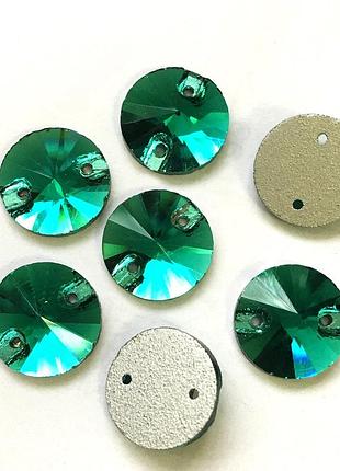 Пришивные камни green zircon (от 10-16мм)* 1шт