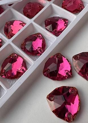 Пришивные стразы триллиант, стекло lux, цвет rose 16мм, 1шт