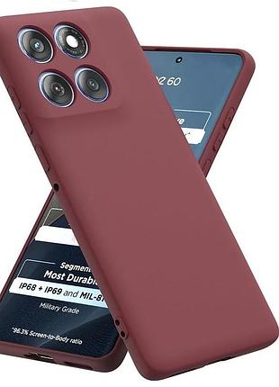 Чехол fiji full soft premium для motorola edge 60 fusion противоударный бампер с микрофиброй bordo