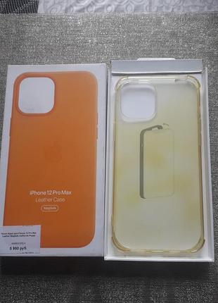 Iphone 12pro max
leather case
mag cafe
силіконовий чехол для телефона
дуже хороший стан( пролежав в коробці не використовувався)