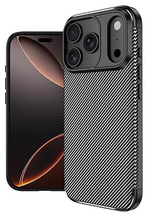 Чохол fiji ultimate carbon для apple iphone 17 pro max протиударний бампер чорний