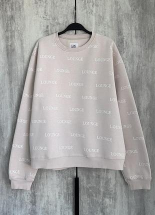 Бавовняний світшот на флісі lounge apparel хлопковый свитшот на флисе