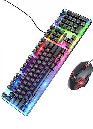 Клавіатура та мишка hoco gm18 luminous