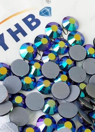 Стразы yhb lux, цвет scarabaeus green, hf, ss16 (3,8-4мм) опт (~1440 шт)