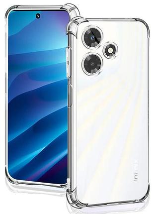 Чехол fiji proof для infinix hot 30 play nfc (x6835b) прозрачный бампер с усиленными бортами transparent