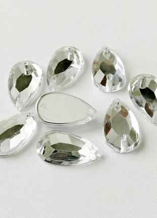 Акриловые стразы.7х12mm капля crystal .цена за 1шт