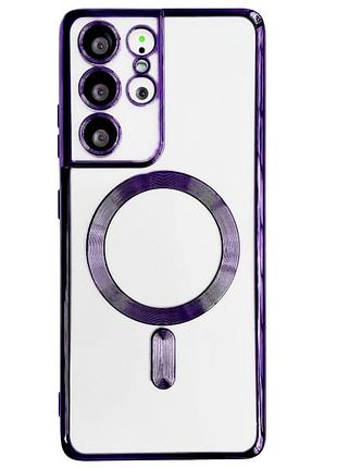 Чехол fiji chrome для samsung galaxy s21 ultra (g998) с magsafe и защитой камер purple