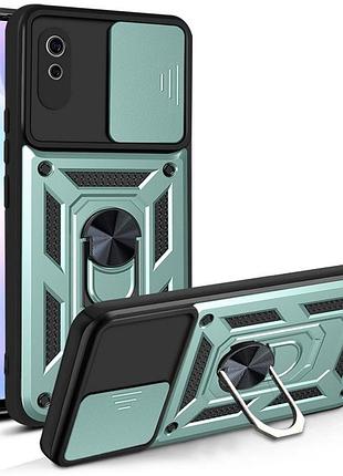 Чехол fiji camera defence для xiaomi redmi 9a бампер с защитой камеры и подставкой green