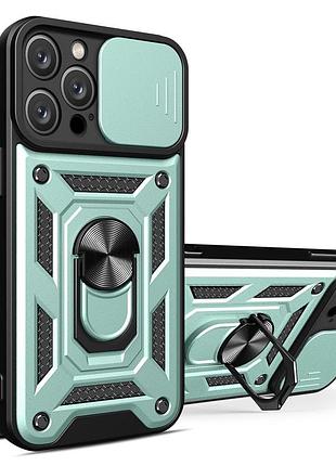 Чохол fiji camera defence для apple iphone 11 pro max бампер із захистом камери та підставкою green