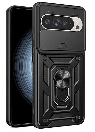 Чохол fiji camera defence для google pixel 10 pro бампер із захистом камери та підставкою black