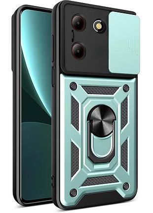 Чохол fiji camera defence для zte blade a54 бампер із захистом камери та підставкою green