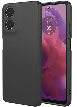 Чехол fiji full soft premium для motorola g04s противоударный бампер с микрофиброй black