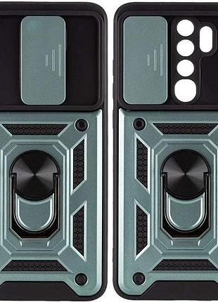 Чехол fiji camera defence для xiaomi redmi 9 бампер с защитой камеры green