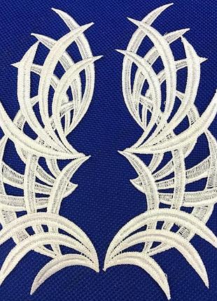 Кружевной фрагмент 23х10см, цвет white, 1 пара