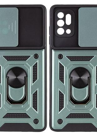Чехол fiji camera defence для zte blade a71 бампер с защитой камеры и подставкой green