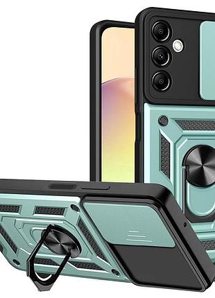 Чехол fiji camera defence для samsung galaxy m34 5g (m346) бампер с защитой камеры и подставкой green