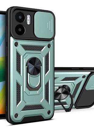 Чехол fiji camera defence для xiaomi redmi a2 бампер с защитой камеры и подставкой green