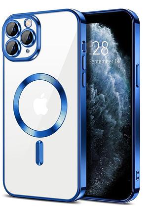 Чехол fiji chrome для apple iphone 11 pro с magsafe и защитой камер blue