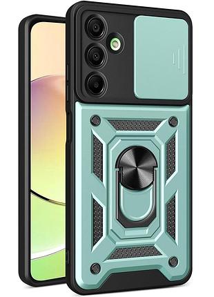 Чехол fiji camera defence для samsung galaxy m13 4g (m135) бампер с защитой камеры и подставкой green