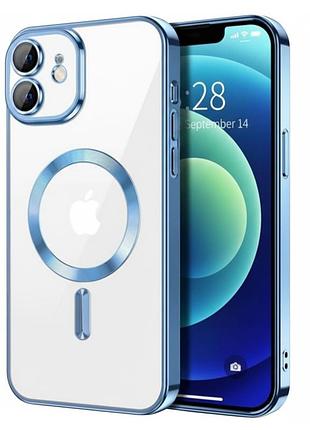 Чехол fiji chrome для apple iphone 11 с magsafe и защитой камер light blue