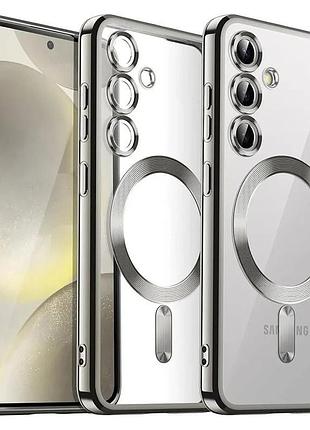 Чехол fiji chrome для samsung galaxy s25 plus (s936) с magsafe и защитой камер silver