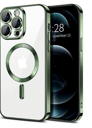 Чехол fiji chrome для apple iphone 12 pro с magsafe и защитой камер green